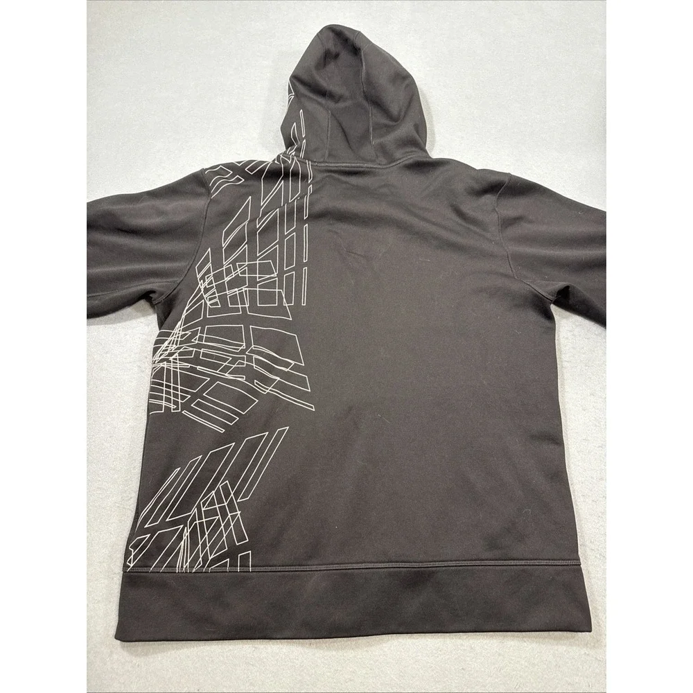 JACKET North Face Windwall Mens Large BLK PRINT Hood Softshell Outdoor NF0A3KEU